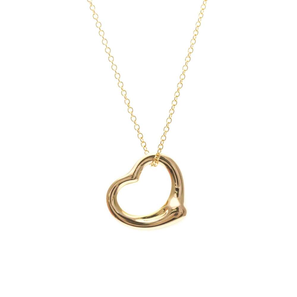 Tiffany Open Heart Pink Gold (18K) No Stone Men,Women Fashion Pendant Necklac...